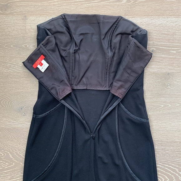 ABS Allen Schwartz Black Strapless Cocktail Dress - Picture 4 of 12